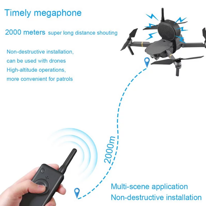 Wireless Drone Megaphone Aerial Broadcasting Speaker