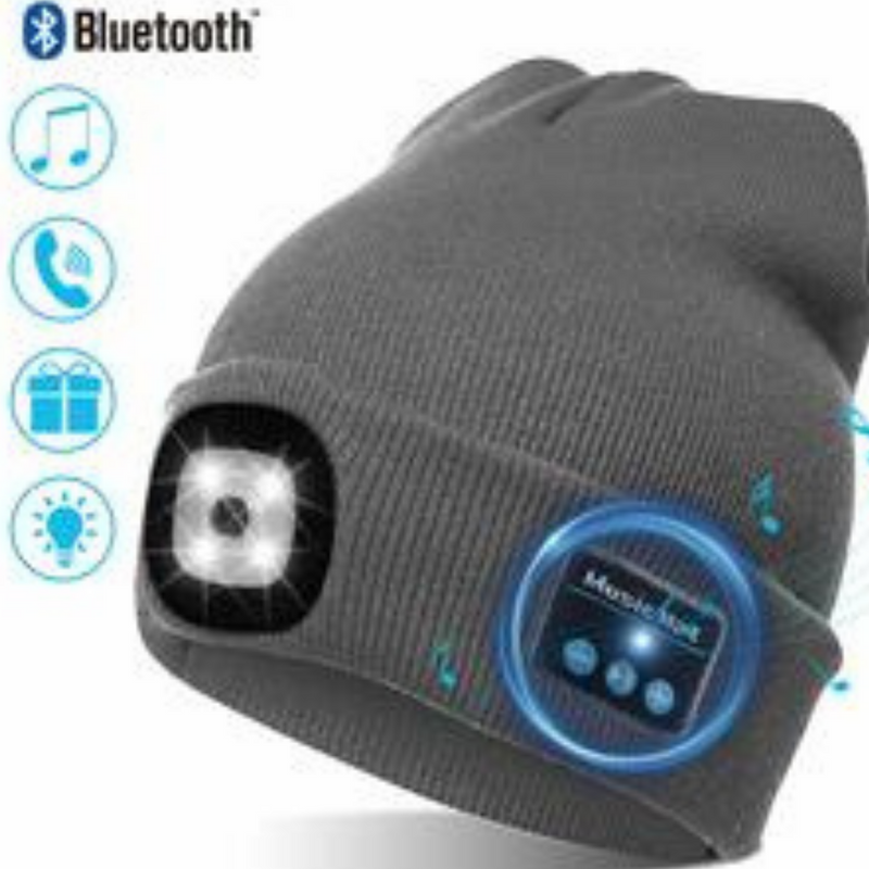 LED Bluetooth Beanie Hat with Built-in Stereo Speakers & Mic