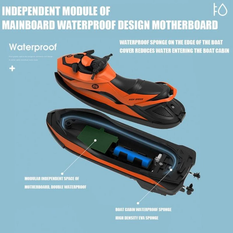 Turbo Remote Control Motorboat Toy