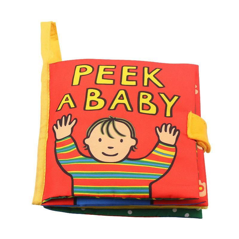 Peek-a-boo Quiet Soft Cloth Book Montessori 3D Sound Book