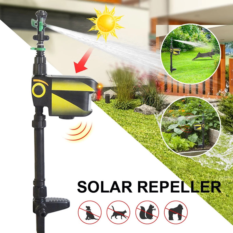 Solar Powered Motion Activated Animal Repellent Garden Sprinkler