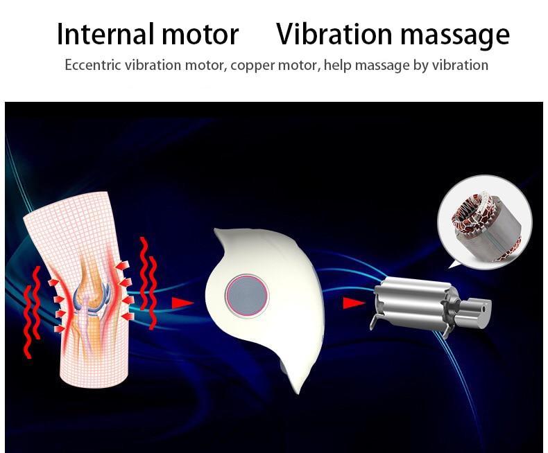 Laser heated air massage knee rehabilitation