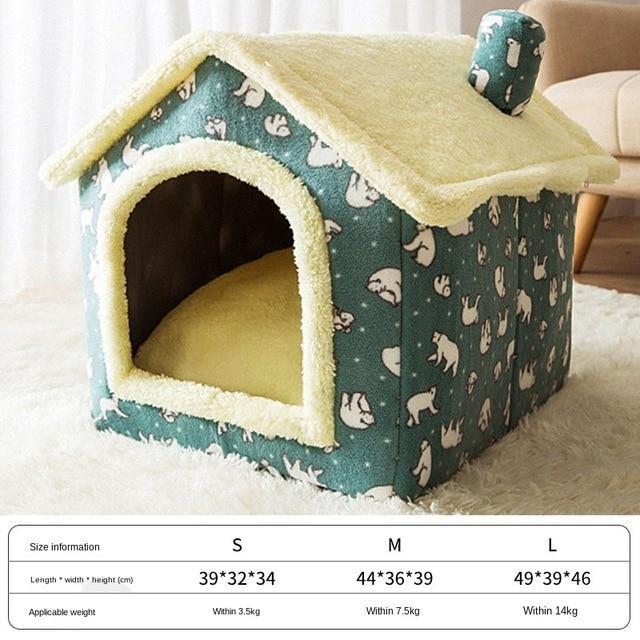 Foldable Small Pet House Bed