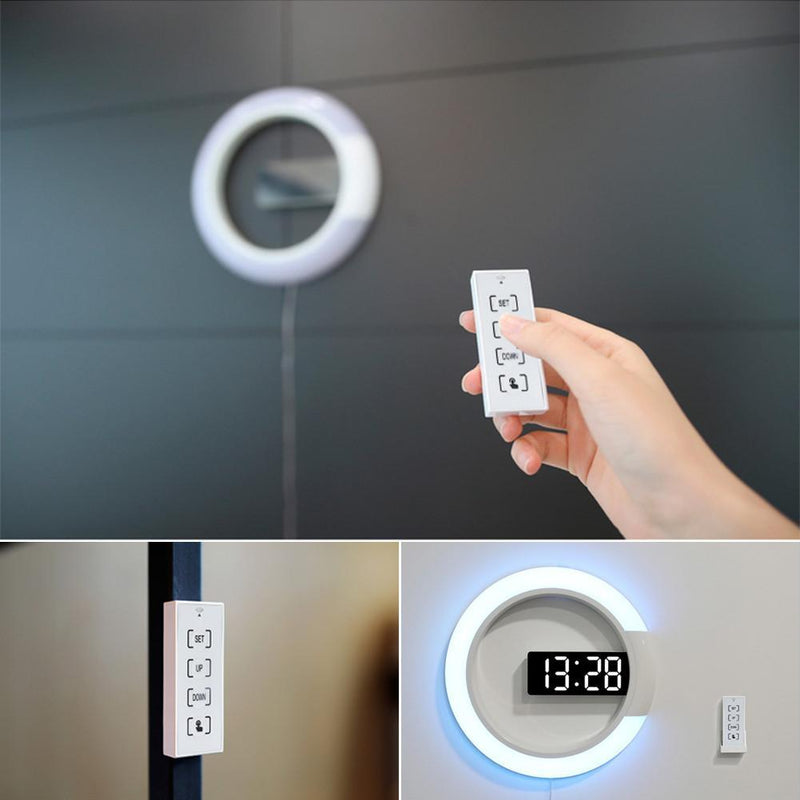 Digital Wall Clock With Temperature Display